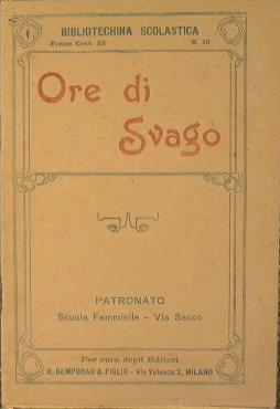 Ore di svago - copertina