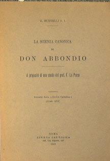 La Scienza Canonica di Don Abbondio - Giovanni Busnelli - copertina