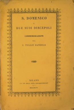 S. Domenico e due suoi discepoli - C. Tullio Dandolo - copertina
