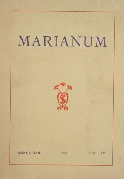 Marianum - Dicembre 1961. Annus XXIII - Fasc. 4 - copertina