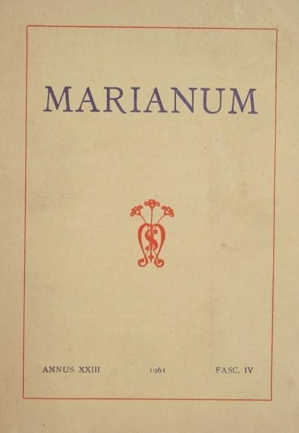 Marianum - Dicembre 1961. Annus XXIII - Fasc. 4 - copertina
