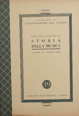 Pagine scelte di storia della musica - copertina