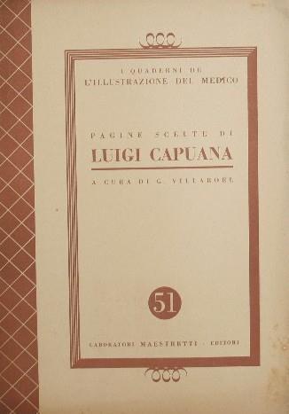 Pagine scelte di Luigi Capuana - Luigi Capuana - copertina