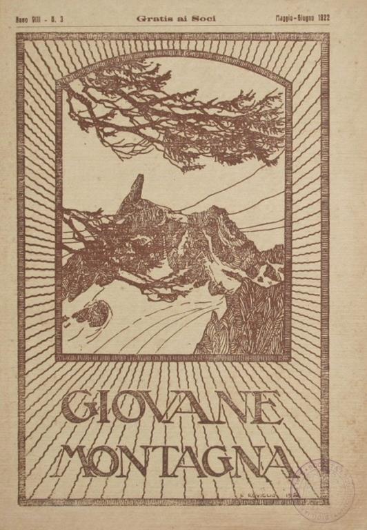 Giovane montagna. Maggio. Giugno 1922. Rivista bimestrale di vita alpina - copertina