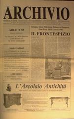 Archivio. Mensile di Arte. Antiquariato. Cultura. Collezionismo. Informazione
