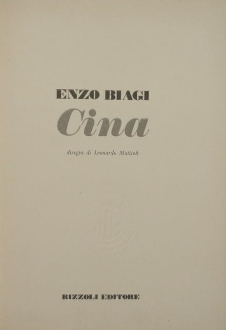 Cina - Enzo Biagi - copertina