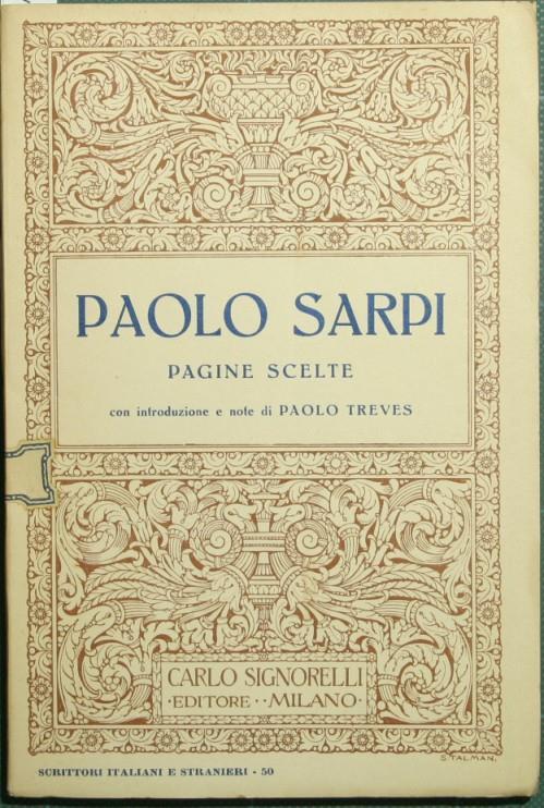Pagine scelte - Paolo Sarpi - copertina