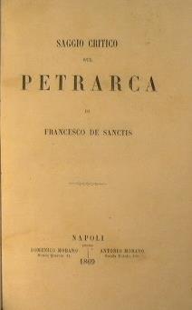 Saggio critico sul Petrarca - Francesco De Sanctis - copertina