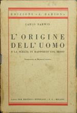 L' origine dell'Uomo. E la scelta in rapporto col sesso