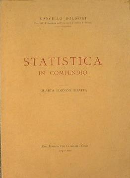 Statistica in compendio - Marcello Boldrini - copertina