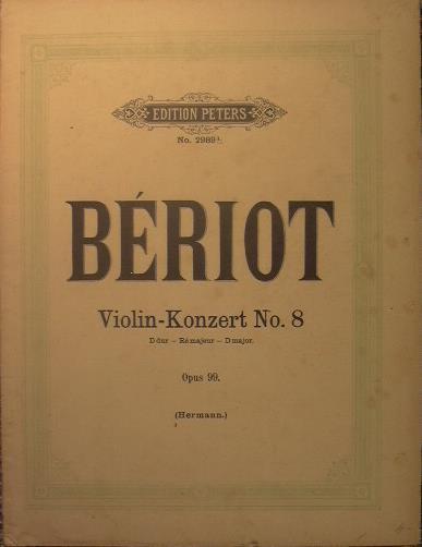Concerto N. 8. Op. 99 - C. De Beriot - copertina