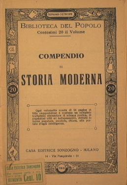 Compendio di Storia Moderna - copertina