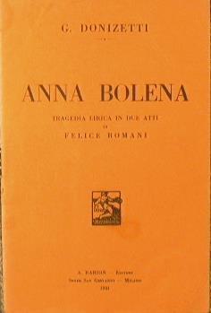 Anna Bolena - Gaetano Donizetti - copertina