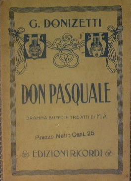 Don Pasquale - Gaetano Donizetti - copertina