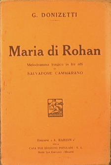 Maria di Rohan - Gaetano Donizetti - copertina