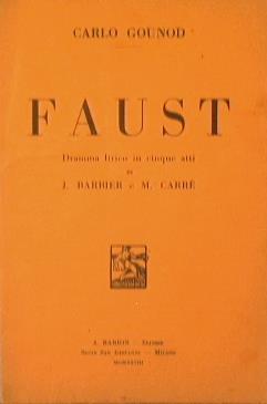 Faust - Charles Gounod - copertina