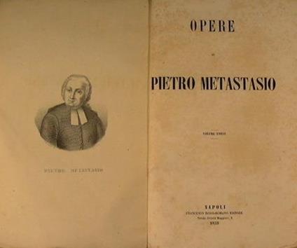 Opere - Pietro Metastasio - copertina