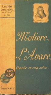 L' avare - Molière - copertina