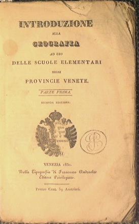 Introduzione alla geografia. Ad uso delle scuole elementari nelle provincie venete - copertina