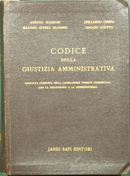 Codice della giustizia amministrativa - copertina