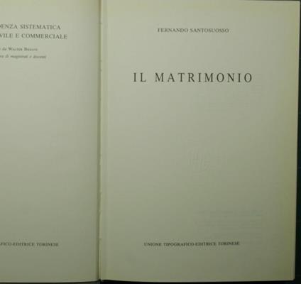 Il Matrimonio - Fernando Santosuosso - copertina
