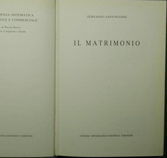 Il Matrimonio - Fernando Santosuosso - copertina