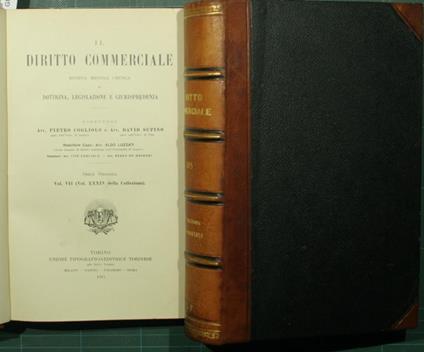 Il diritto commerciale. Vol. VII - 1915. Rivista mensile critica di dottrina, legislazione e giurisprudenza - Pietro Cogliolo,David Supino - copertina