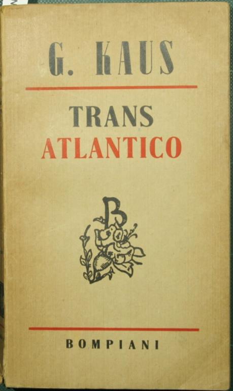 Transatlantico - Gina Kaus - copertina