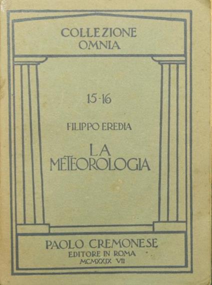 meteorologia La - Filippo Eredia - copertina