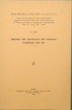 Importanza delle determinazioni delle temperature d'irrigidimento delle lave