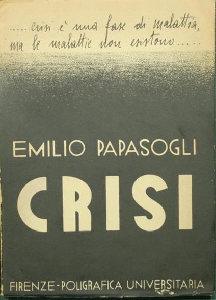 Crisi - Emilio Papasogli - copertina
