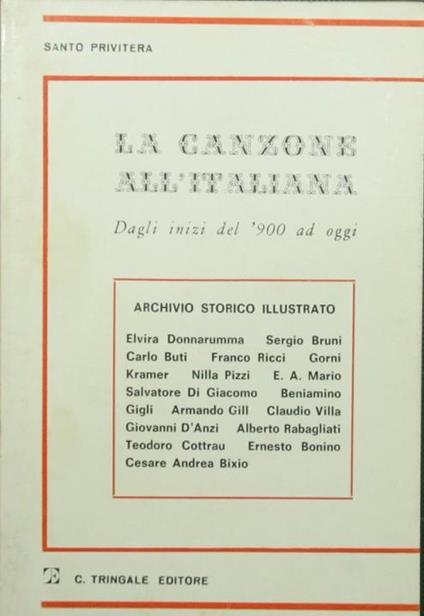 canzone all'italiana. Dagli inizi del '900 ad oggi La - Santo Privitera - copertina