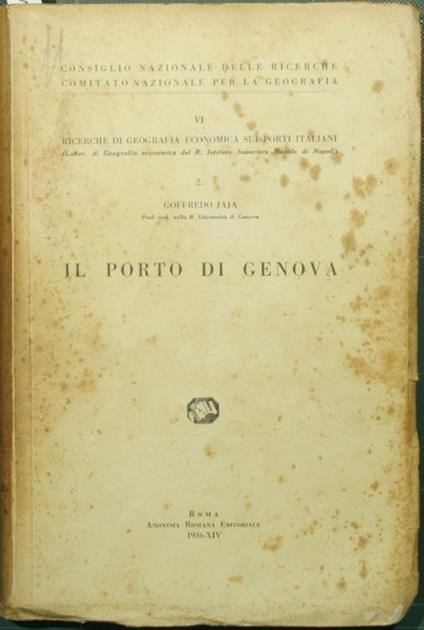 Il porto di Genova - Goffredo Jaja - copertina