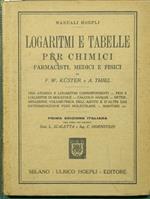 Logaritmi e tabelle per chimici, farmacisti, medici e fisici. Fondate dal Prof. Dott. F.W. Kuster per uso dei laboratori d'insegnamento e pratici. Elaborate secondo lo stato attuale delle ricerche dal Dott. A. Thiel