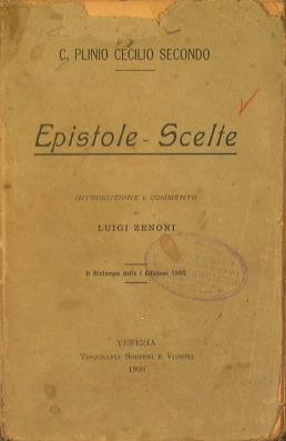 Epistole scelte - Plinio il giovane - copertina