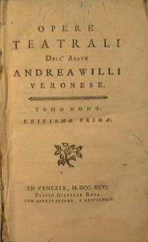 Opere Teatrali - Andrea Willi - copertina