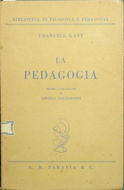 La pedagogia - Immanuel Kant - copertina