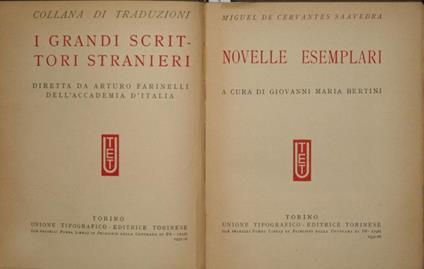 Novelle esemplari - Miguel de Cervantes - copertina