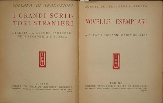 Novelle esemplari - Miguel de Cervantes - copertina