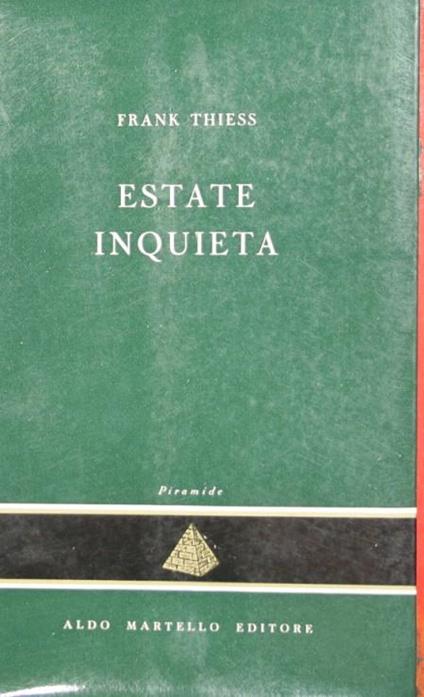 Estate inquieta - Frank Thiess - copertina