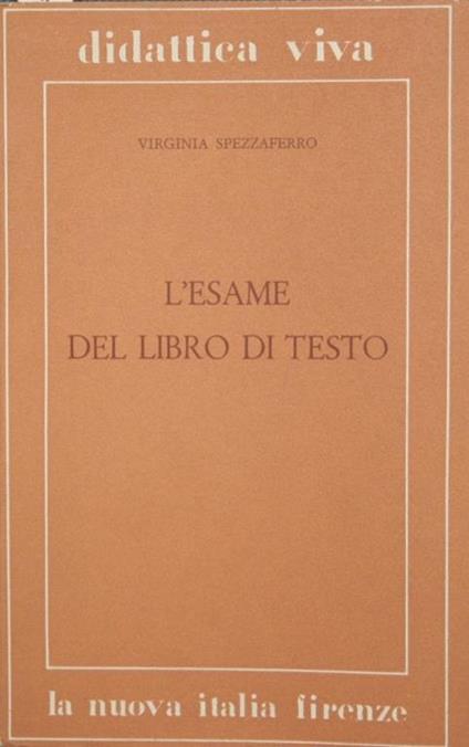 L' esame del libro di testo - Virginia Spezzaferro - copertina