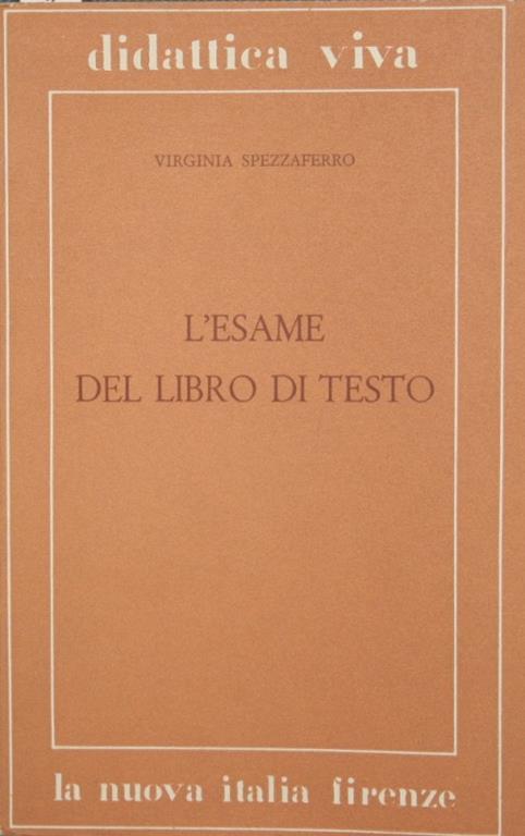 L' esame del libro di testo - Virginia Spezzaferro - copertina