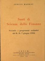 Sunti di Scienza delle Finanze. Secondo i programmi scolastici del R.D. 7 Giugno 1936