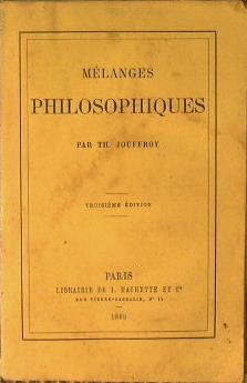 Melanges philosophiques - Th. Jouffroy - copertina