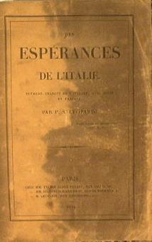 Des Espérances de L'Italie - Pier Silvestro Leopardi - copertina