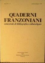 Quaderni Franzoniani. Semestrale di bibliografia e cultura ligure N°3