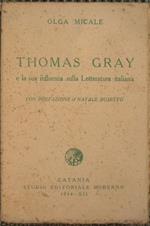Thomas Gray. e la sua influenza sulla letteratura italiana
