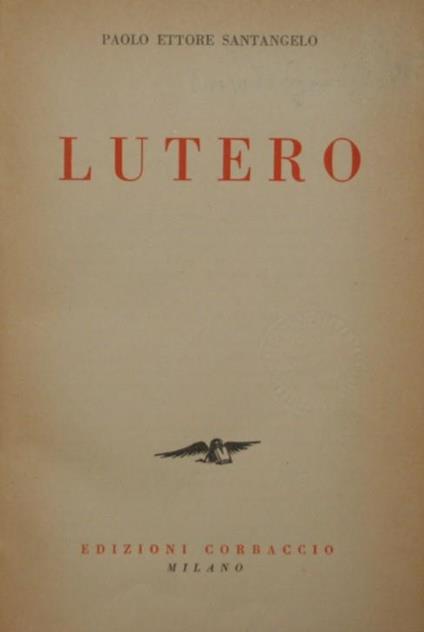 Lutero - Paolo Santangelo - copertina
