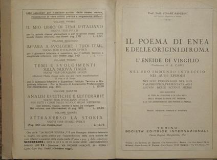 Il poema di Enea e delle origini di Roma. L'Eneide di Virgilio - Cesare Paperini - copertina