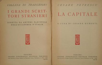 La capitale - Cesare Petrescu - copertina